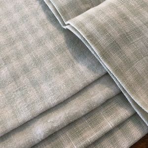Potluck Linens by Pine Cone Hill Set of 5 Glass Linen Check Napkins 20”x20”